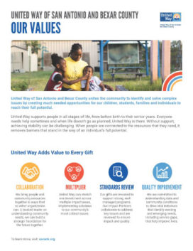 OUR VALUE - United Way of San Antonio and Bexar County