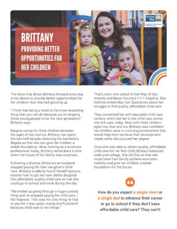 BRITTANY'S STORY - United Way of San Antonio and Bexar County