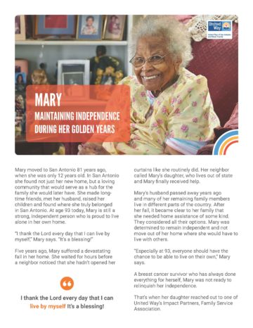 MARY'S STORY - United Way of San Antonio and Bexar County