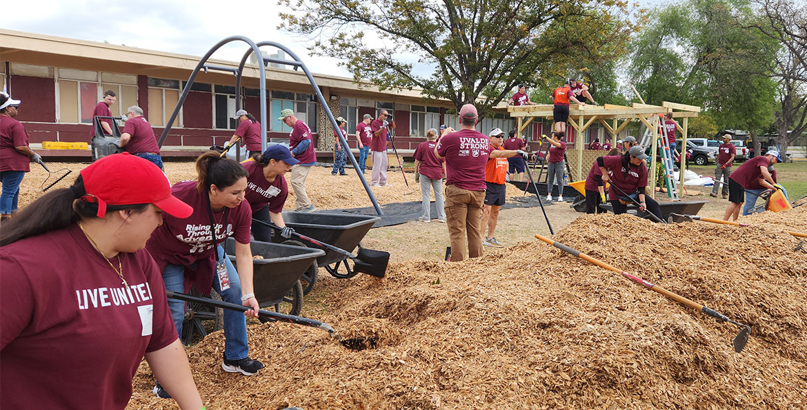 Building an Interactive Play space for the Students in Uvalde - United Way of San Antonio and Bexar County