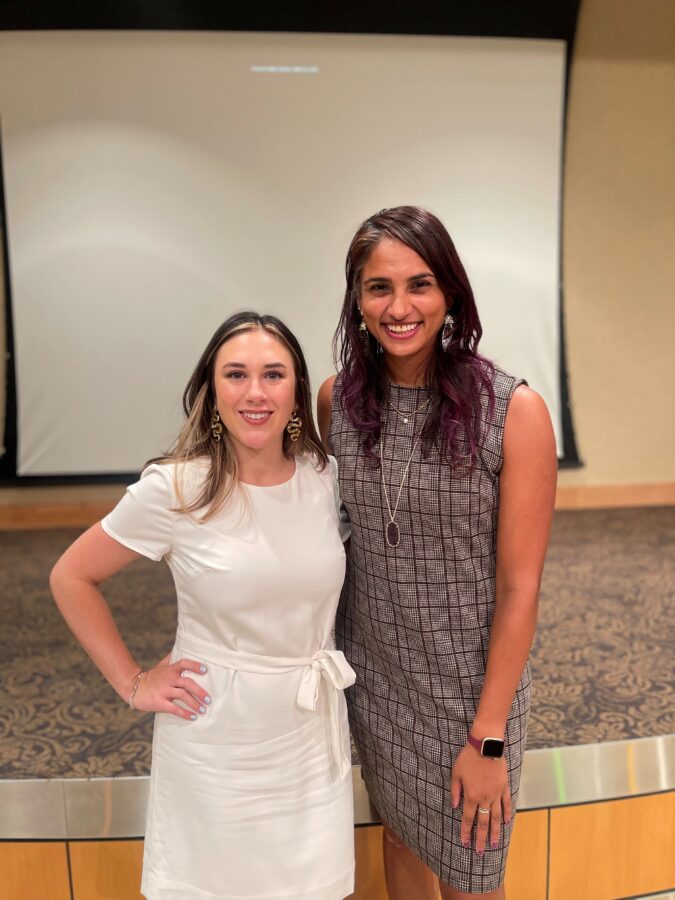 Hannah (left) with San Antonio District 1 Councilwoman Dr. Sukh Kaur.