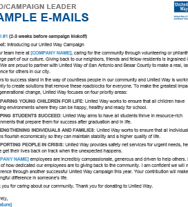 2024 Email Communications  - United Way of San Antonio and Bexar County
