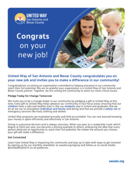 2025 Guides and Pledge Cards  - United Way of San Antonio and Bexar County