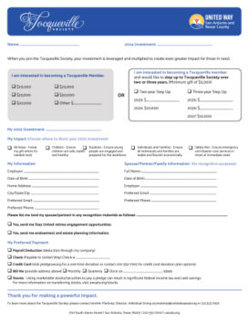 2025 Guides and Pledge Cards  - United Way of San Antonio and Bexar County